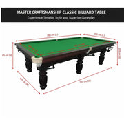 9ft Marble Snooker Table