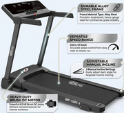 High-Performance Motorized Treadmill | 4.0 HP DC Motor | Bluetooth Speaker