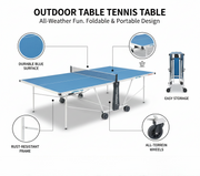 Table Tennis Ping Pong Table Table Door مع Post and Net