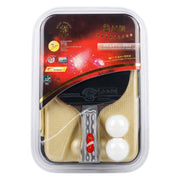 Marshal Fitness Table Tennis Bat | Professional Ping Pong Racket with High Spin, Speed & Control | Durable Red Table Tennis Racket with 2 Balls