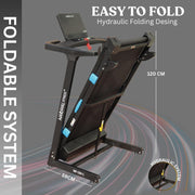 High-Speed Treadmill with 3.5 HP Brushless DC Motor and Incline