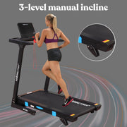 High-Speed Treadmill with 3.5 HP Brushless DC Motor and Incline
