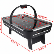 Dynamic 7ft Air Hockey Table - E-Counter, Leg Levelers, and Accessories Included