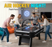 Dynamic 7ft Air Hockey Table - E-Counter, Leg Levelers, and Accessories Included