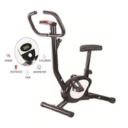 Foldable Exercise Bike with Adjustable Resistance and LCD Display