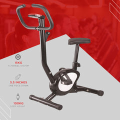 Foldable Exercise Bike with Adjustable Resistance and LCD Display