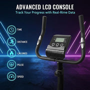 Upright Exercise Bike - 8-Stage Resistance and Performance Monitor