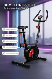 Upright Exercise Bike - 8-Stage Resistance and Performance Monitor