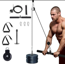 LAT and Lift Pulley System for Home Gym - All-in-One Cable Machine Attachments