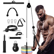 Upgraded Cable Pulley Attachments for Gym LAT Pull Down, Biceps Curl, Tricep, Arm Workouts