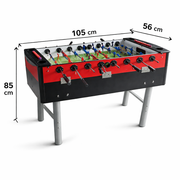 Coin Operated Foosball Game Table for Adults – Black & Red Commercial Soccer Table