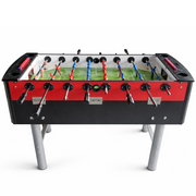 Coin Operated Foosball Game Table for Adults – Black & Red Commercial Soccer Table