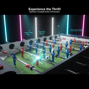 Coin Operated Foosball Game Table for Adults – Black & Red Commercial Soccer Table