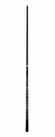 Cue Stick – Carbon/Matte Black Shaft with Intricate Tribal Geometric I...