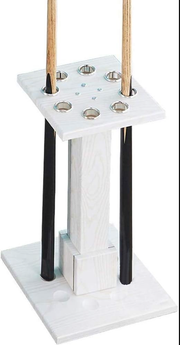 Luxury Wooden Corner Pool Cue Holder – Freestanding 6-Cue Vertical Sto...
