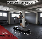 Marshal Fitness MFT-276-1 Foldable Motorized Treadmill 3HP Peak | Bluetooth Smart Treadmill with LCD Display & Safety Key | Heavy-Duty Machine Supports 120kg | Compact Home Gym Cardio Equipment