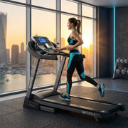 Marshal Fitness MFT-276-1 Foldable Motorized Treadmill 3HP Peak | Bluetooth Smart Treadmill with LCD Display & Safety Key | Heavy-Duty Machine Supports 120kg | Compact Home Gym Cardio Equipment
