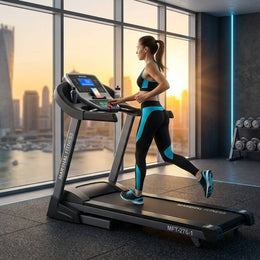 Marshal Fitness MFT-276-1 Foldable Motorized Treadmill 3HP Peak | Bluetooth Smart Treadmill with LCD Display & Safety Key | Heavy-Duty Machine Supports 120kg | Compact Home Gym Cardio Equipment