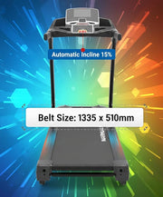 DC Motorized with TV Treadmill 5.0 HP Motor with LED Display & MP3 - One way