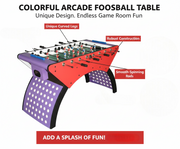 لعبة طاولة كرة القدم مع قضبان فولاذية صلبة ولاعبين ABS