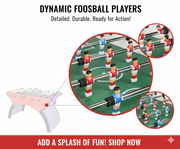 لعبة طاولة كرة القدم مع قضبان فولاذية صلبة ولاعبين ABS