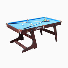 Premium 6 Feet Pool Table in Green and Blue - High-Quality MDF