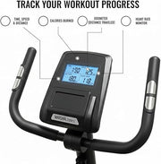 Marshal Fitness Magnetic Elliptical Cross Trainer – 6kg Internal Bidirectional Flywheel, 8-Level Adjustable Resistance, Heavy Duty Stationary Exercise Machine with LCD Monitor for Home Gym Cardio