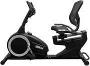 Marshal Fitness Recumbent Exercise Bike with 8-Level Magnetic Resistance, 5kg Internal Flywheel, LCD Monitor, Quiet Home Fitness Cycle (135kg Capacity)