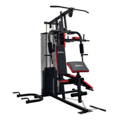 Three Station Home Gym with 150lbs Weight Plates | Compact & Durable