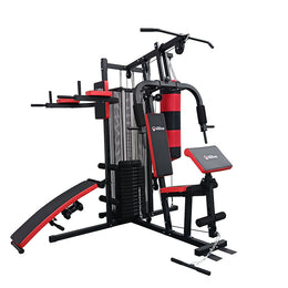 Three Station Compact Multi-Function Home Gym with Punching Bag