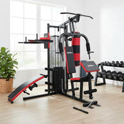 Three Station Compact Multi-Function Home Gym with Punching Bag