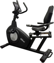 Marshal Fitness Recumbent Exercise Bike with 10-Level Magnetic Resistance, 5kg Internal Flywheel, LCD Display, Quiet Home Fitness Cycle.