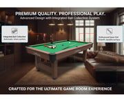 Coin Billiard Table, Pool Table  Green Top 9 ft. with Ball Collection System MF-Coin Billiard 9ft