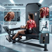 Marshal Fitness Lat Back Trainer Machine – Heavy Duty Lat Pulldown Strength Training Equipment with 102KG Weight Stack, Commercial Gym Back Workout Machine