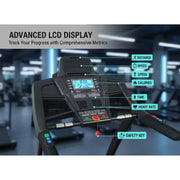 Marshal Fitness 6.0HP Home Treadmill – 15 Level Auto Incline, 150KG Capacity, Foldable Electric Running Machine with LCD & Bluetooth