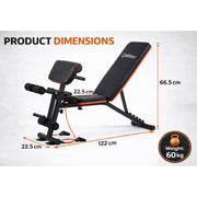 Marshal Fitness Adjustable Weight Bench – Foldable Home Gym Workout Bench for Strength Training, Heavy Duty Multi-Position Fitness Bench