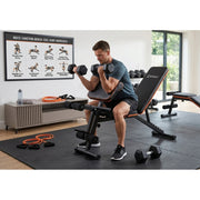 Marshal Fitness Adjustable Weight Bench – Foldable Home Gym Workout Bench for Strength Training, Heavy Duty Multi-Position Fitness Bench