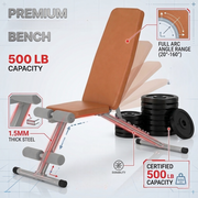 Incline Training Foldable Unisex Weight Bench with Leg Lock – Fully Adjustable Incline Bench for Weight Lifting, Heavy Duty Strength Training Bench