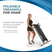 Foldable Manual Treadmill - Compact Entry-Level Running Machine