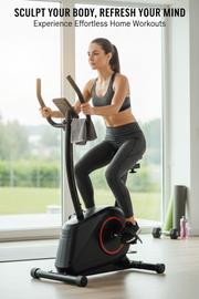 Marshal Fitness Indoor Cycling Magnetic Exercise Bike With Digital Monitor N Resistance Controller Upright with 8-Level Resistance, LCD Display, Adjustable Seat, 120KG Capacity-MF-149B