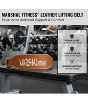 Brown Leather Gym Belt – Heavy-Duty Weightlifting Belt for Back Support, Powerlifting & Strength Training