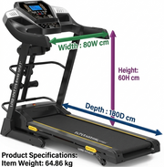 Home Use Treadmill with MP3, Bluetooth, and Belt Massager