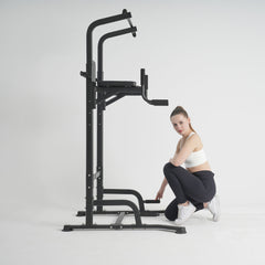 Power Tower Multi-Function Pull Up Rack & Dip Station - Adjustable Height