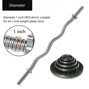 Threaded EZ Curl Bar with Spinlock Collars – Heavy-Duty Curl Bar for Biceps, Triceps & Strength Training