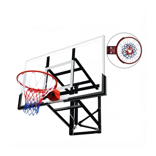 Wall-mounted Basketball Stand - Adjustable Ring Height and Size