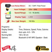 Walking Pad Treadmill with Desk – Home & Office | SPKT-9000T