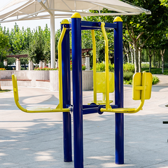 Outdoor Gym Three-Person Kick Trainer | Group Fitness Fun