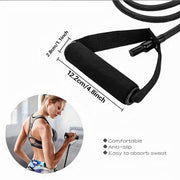 Artbell Fitness Single Resistance Exercise Band with Handles – Latex Strength Training Band for Home & Gym Workouts
