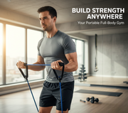 Artbell Fitness Single Resistance Exercise Band with Handles – Latex Strength Training Band for Home & Gym Workouts