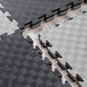 GYM FLOOR PUZZLE MAT BLACK GREY | MF-0221